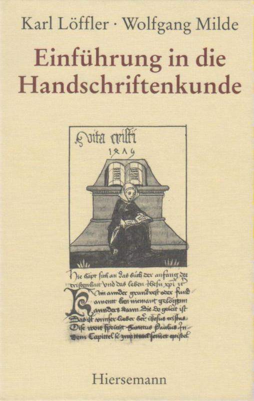 Cover-Bild Einführung in die Handschriftenkunde