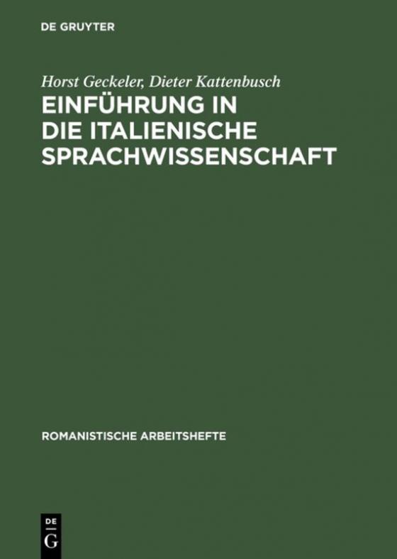 Cover-Bild Einführung in die italienische Sprachwissenschaft