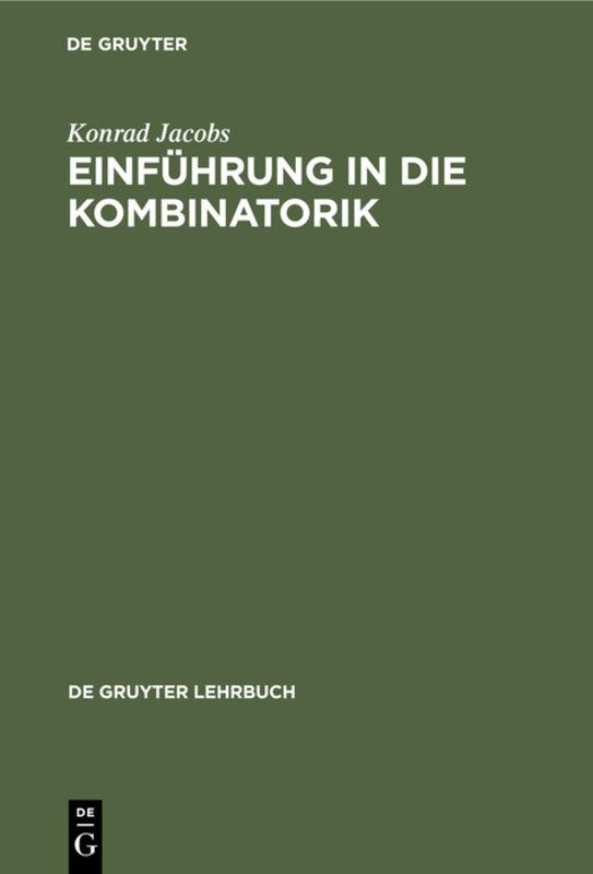 Cover-Bild Einführung in die Kombinatorik