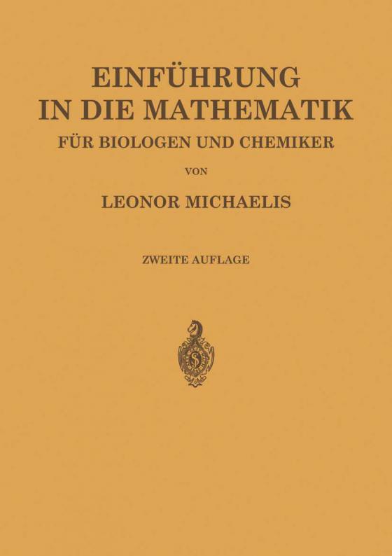 Cover-Bild Einführung in die Mathematik für Biologen und Chemiker