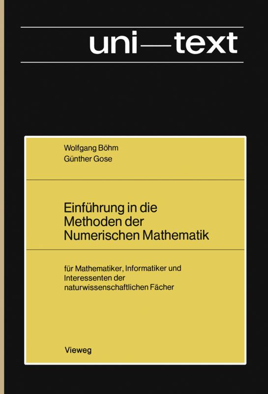 Cover-Bild Einführung in die Methoden der Numerischen Mathematik