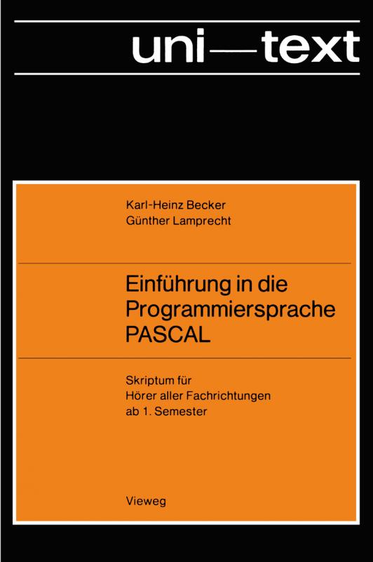 Cover-Bild Einführung in die Programmiersprache PASCAL