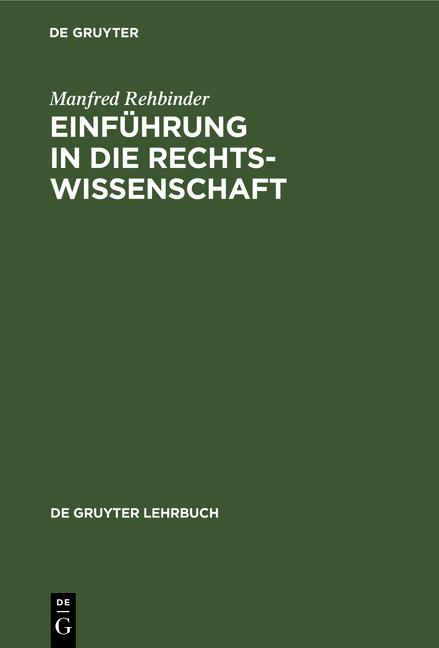 Cover-Bild Einführung in die Rechtswissenschaft