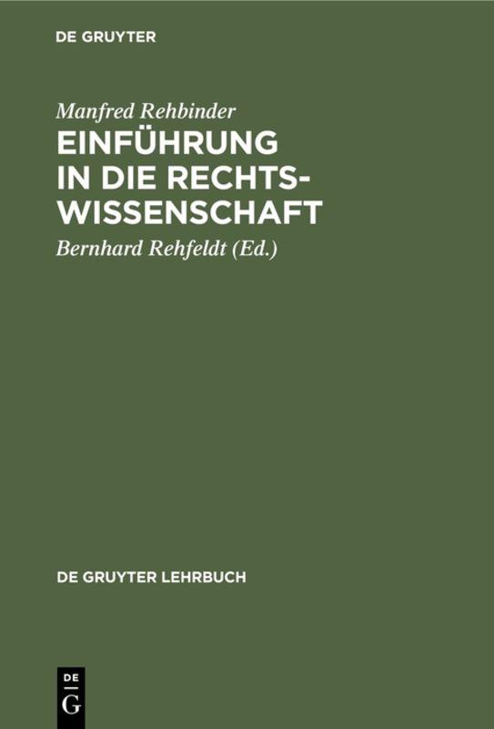 Cover-Bild Einführung in die Rechtswissenschaft