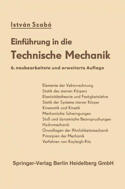 Cover-Bild Einführung in die Technische Mechanik