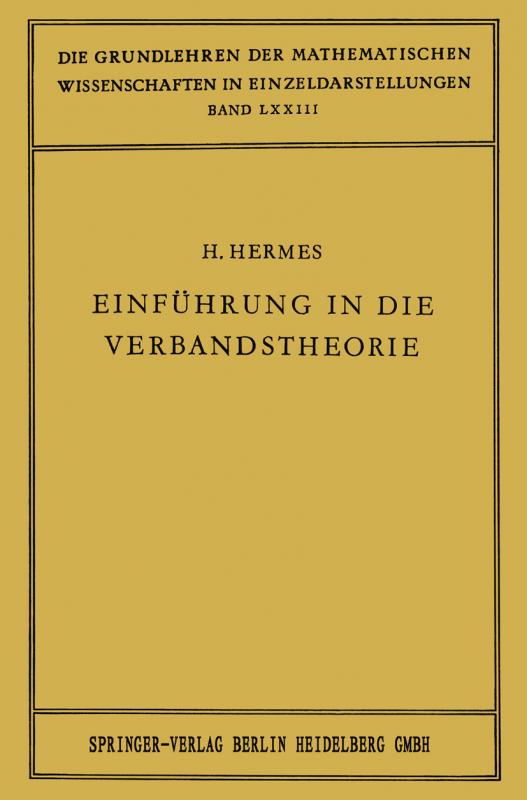 Cover-Bild Einführung in die Verbandstheorie