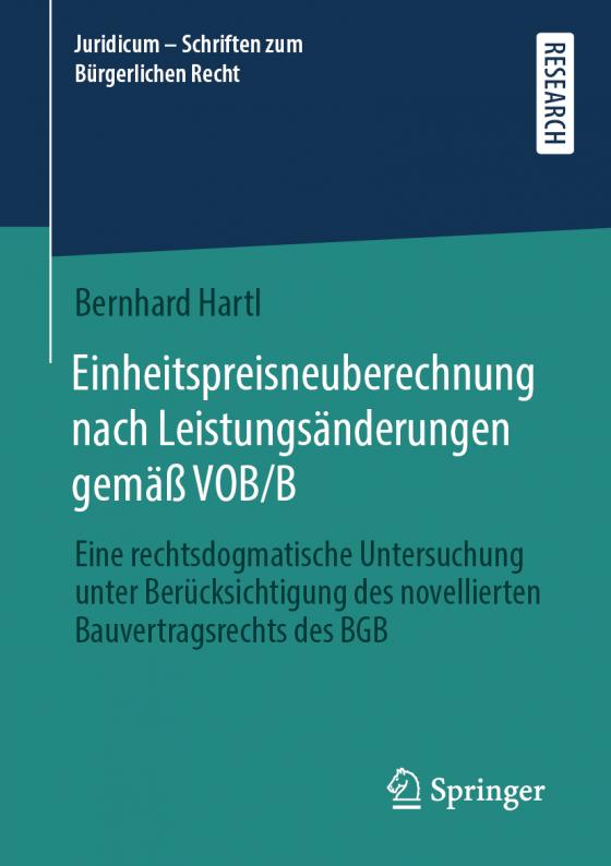 Cover-Bild Einheitspreisneuberechnung nach Leistungsänderungen gemäß VOB/B
