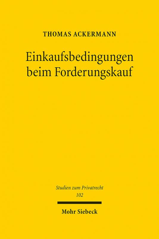 Cover-Bild Einkaufsbedingungen beim Forderungskauf