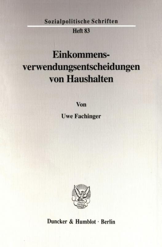 Cover-Bild Einkommensverwendungsentscheidungen von Haushalten.