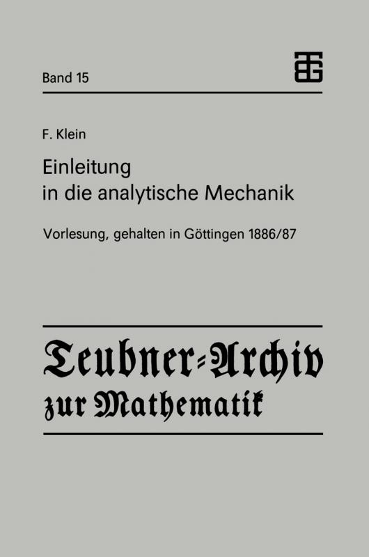 Cover-Bild Einleitung in die analytische Mechanik