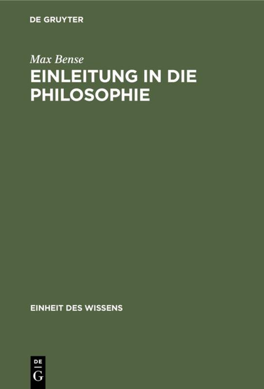 Cover-Bild Einleitung in die Philosophie