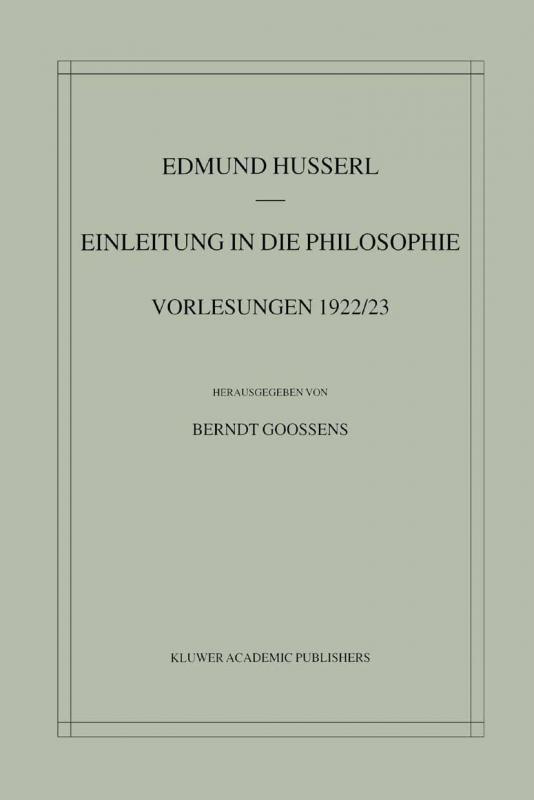 Cover-Bild Einleitung in die Philosophie