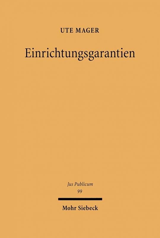 Cover-Bild Einrichtungsgarantien