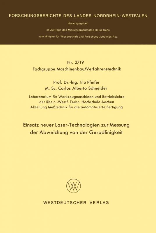 Cover-Bild Einsatz neuer Laser-Technologien zur Messung der Abweichung von der Geradlinigkeit