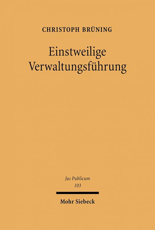 Cover-Bild Einstweilige Verwaltungsführung