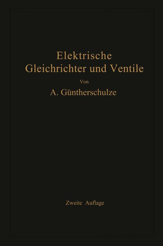 Cover-Bild Elektrische Gleichrichter und Ventile