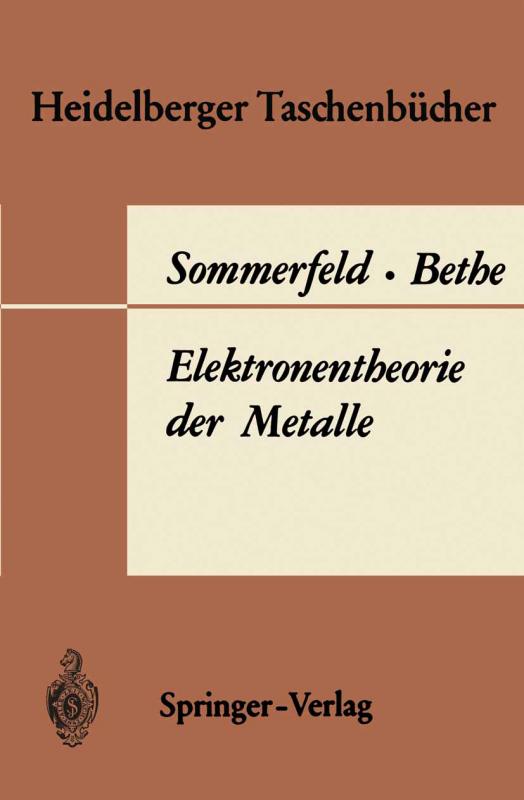 Cover-Bild Elektronentheorie der Metalle