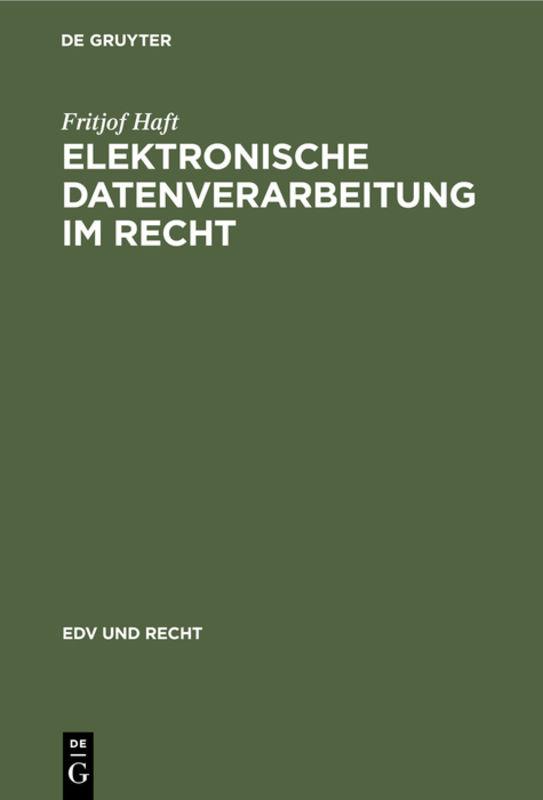 Cover-Bild Elektronische Datenverarbeitung im Recht