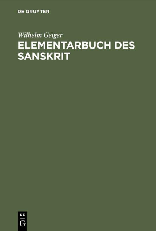 Cover-Bild Elementarbuch des Sanskrit