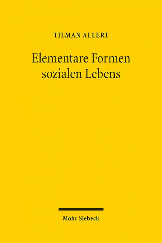 Cover-Bild Elementare Formen sozialen Lebens