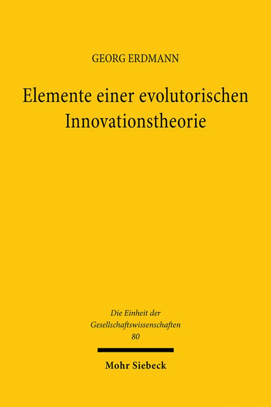 Cover-Bild Elemente einer evolutorischen Innovationstheorie