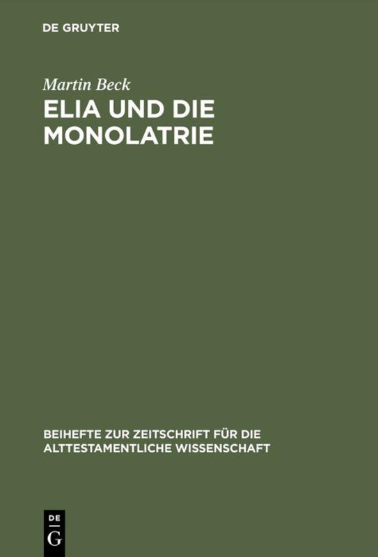 Cover-Bild Elia und die Monolatrie