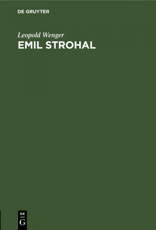 Cover-Bild Emil Strohal