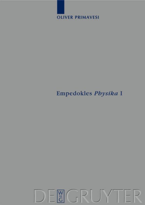Cover-Bild Empedokles "Physika" I