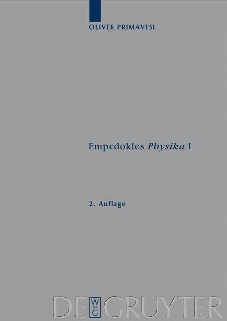 Cover-Bild Empedokles "Physika" I