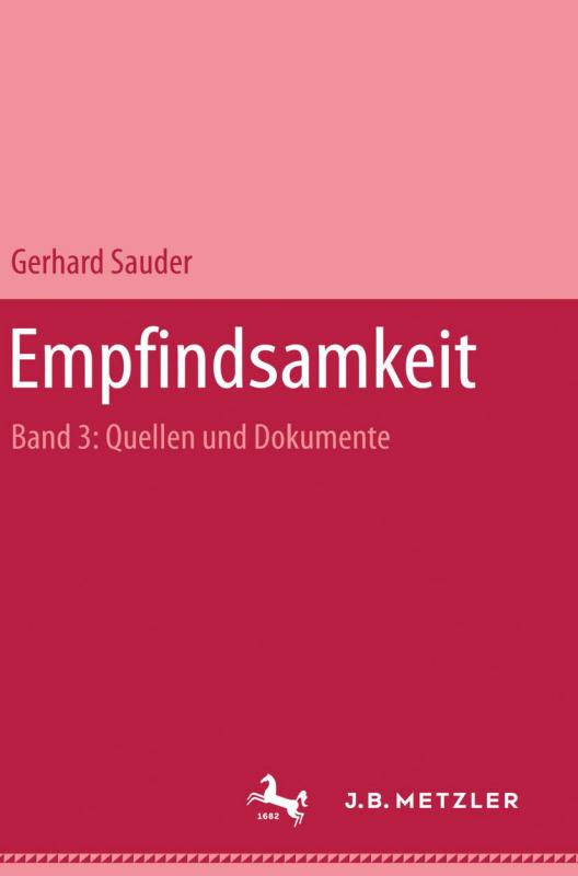 Cover-Bild Empfindsamkeit, Band 3: Quellen und Dokumente