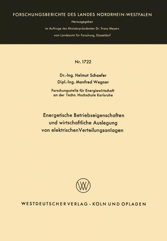 Cover-Bild Energetische Betriebseigenschaften und wirtschaftliche Auslegung von elektrischen Verteilungsanlagen