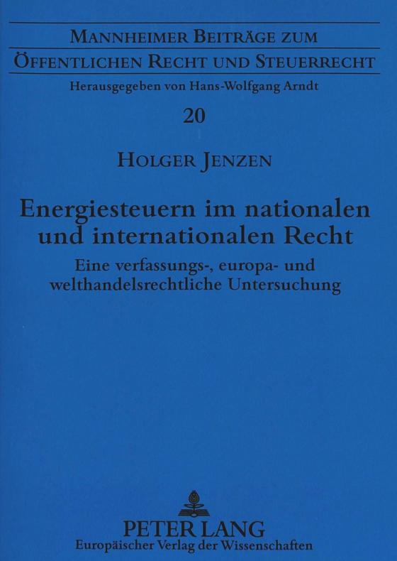Cover-Bild Energiesteuern im nationalen und internationalen Recht