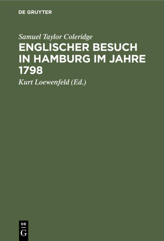 Cover-Bild Englischer Besuch in Hamburg im Jahre 1798