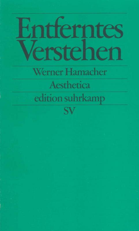 Cover-Bild Entferntes Verstehen