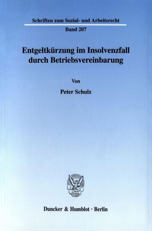 Cover-Bild Entgeltkürzung im Insolvenzfall durch Betriebsvereinbarung.