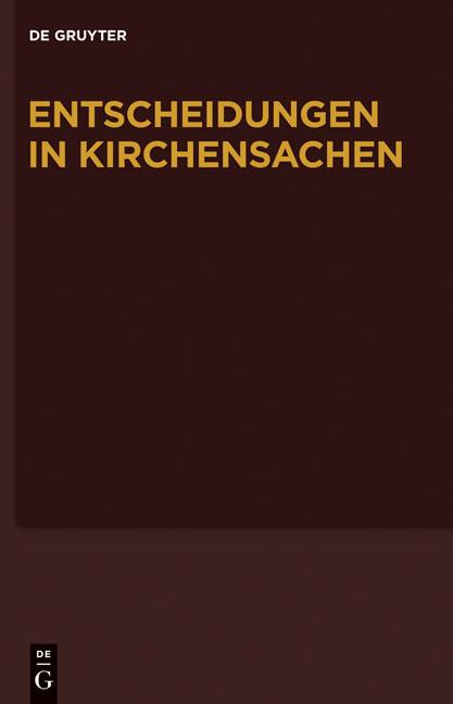 Cover-Bild Entscheidungen in Kirchensachen seit 1946 / 1.1.-30.6.2007