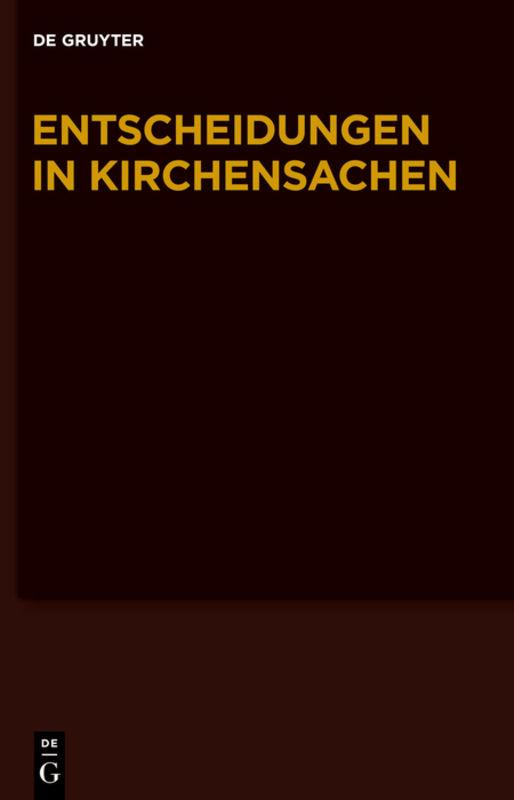 Cover-Bild Entscheidungen in Kirchensachen seit 1946 / 1.1.-30.6.2007