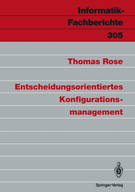 Cover-Bild Entscheidungsorientiertes Konfigurationsmanagement