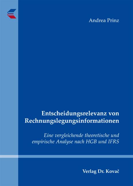 Cover-Bild Entscheidungsrelevanz von Rechnungslegungsinformationen