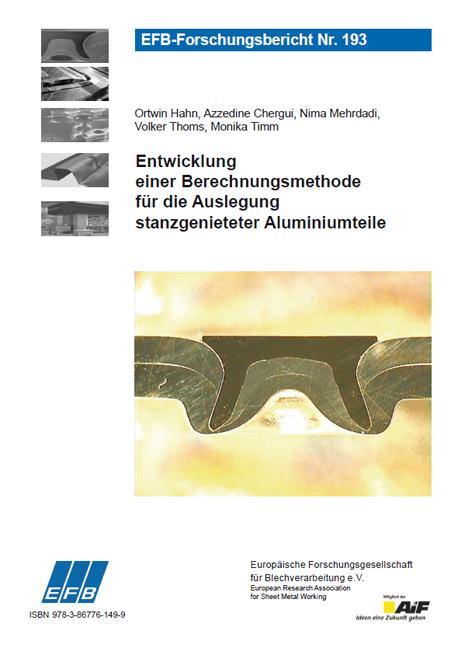 Cover-Bild Entwicklung einer Berechnungsmethode für die Auslegung stanzgenieteter Aluminiumteile