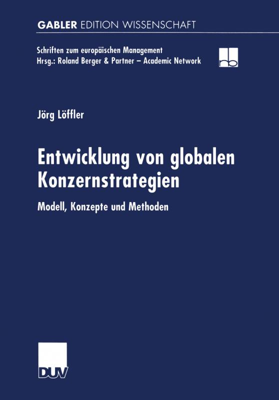 Cover-Bild Entwicklung von globalen Konzernstrategien