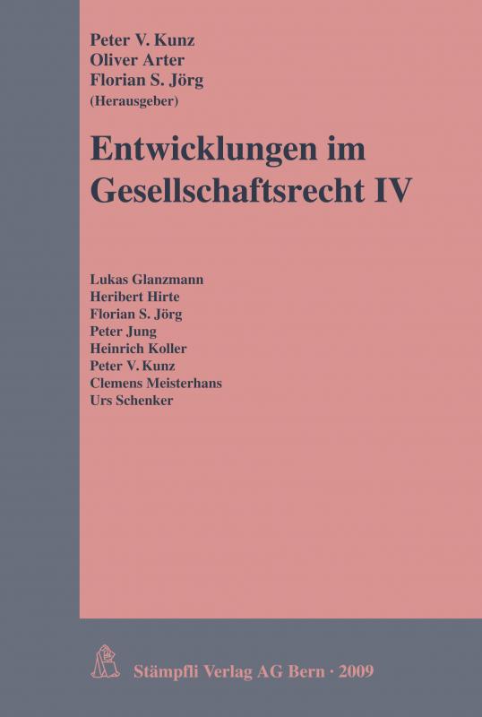 Cover-Bild Entwicklungen im Gesellschaftsrecht IV