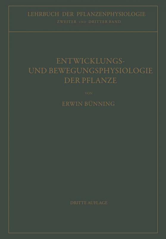 Cover-Bild Entwicklungs- und Bewegungsphysiologie der Pflanze