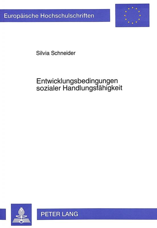 Cover-Bild Entwicklungsbedingungen sozialer Handlungsfähigkeit