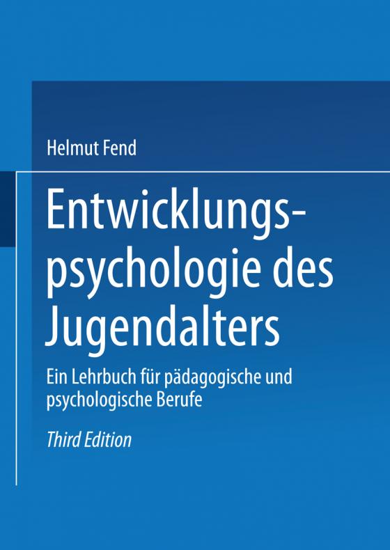 Cover-Bild Entwicklungspsychologie des Jugendalters