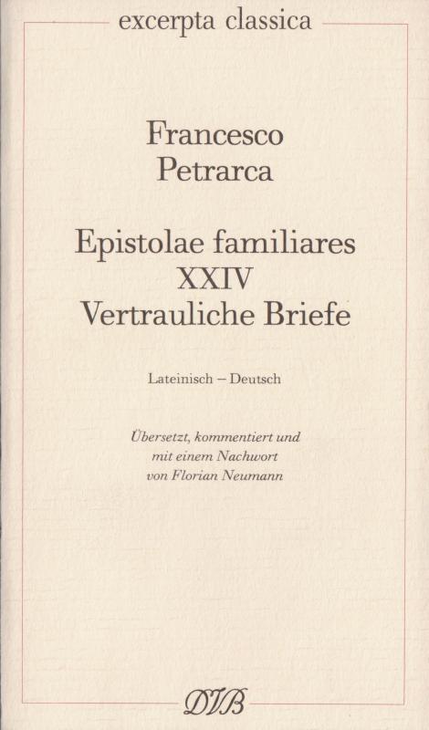 Cover-Bild Epistolae Familiares XXIV