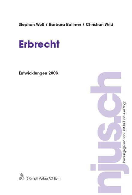Cover-Bild Erbrecht, Entwicklungen 2008