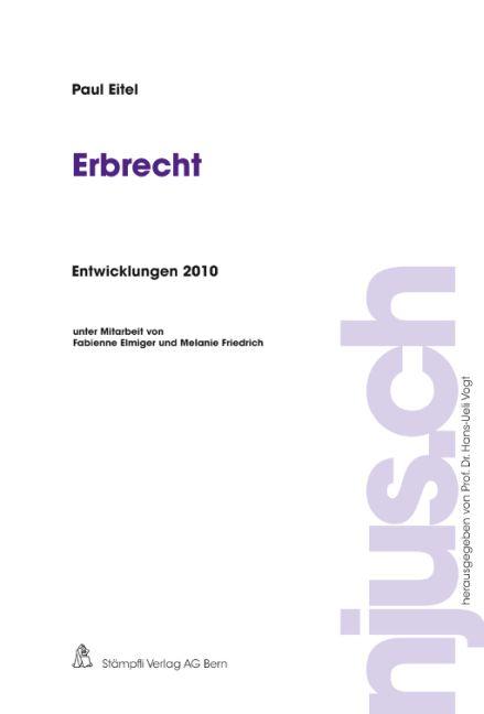 Cover-Bild Erbrecht, Entwicklungen 2010
