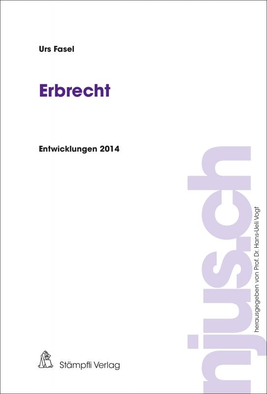 Cover-Bild Erbrecht, Entwicklungen 2014