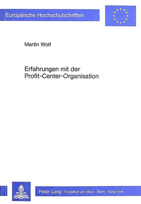 Cover-Bild Erfahrungen mit der Profit-Center-Organisation